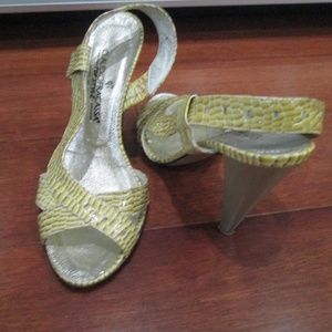 Claudio Fracassa Snakeskin Slingbacks Size 38 / 8